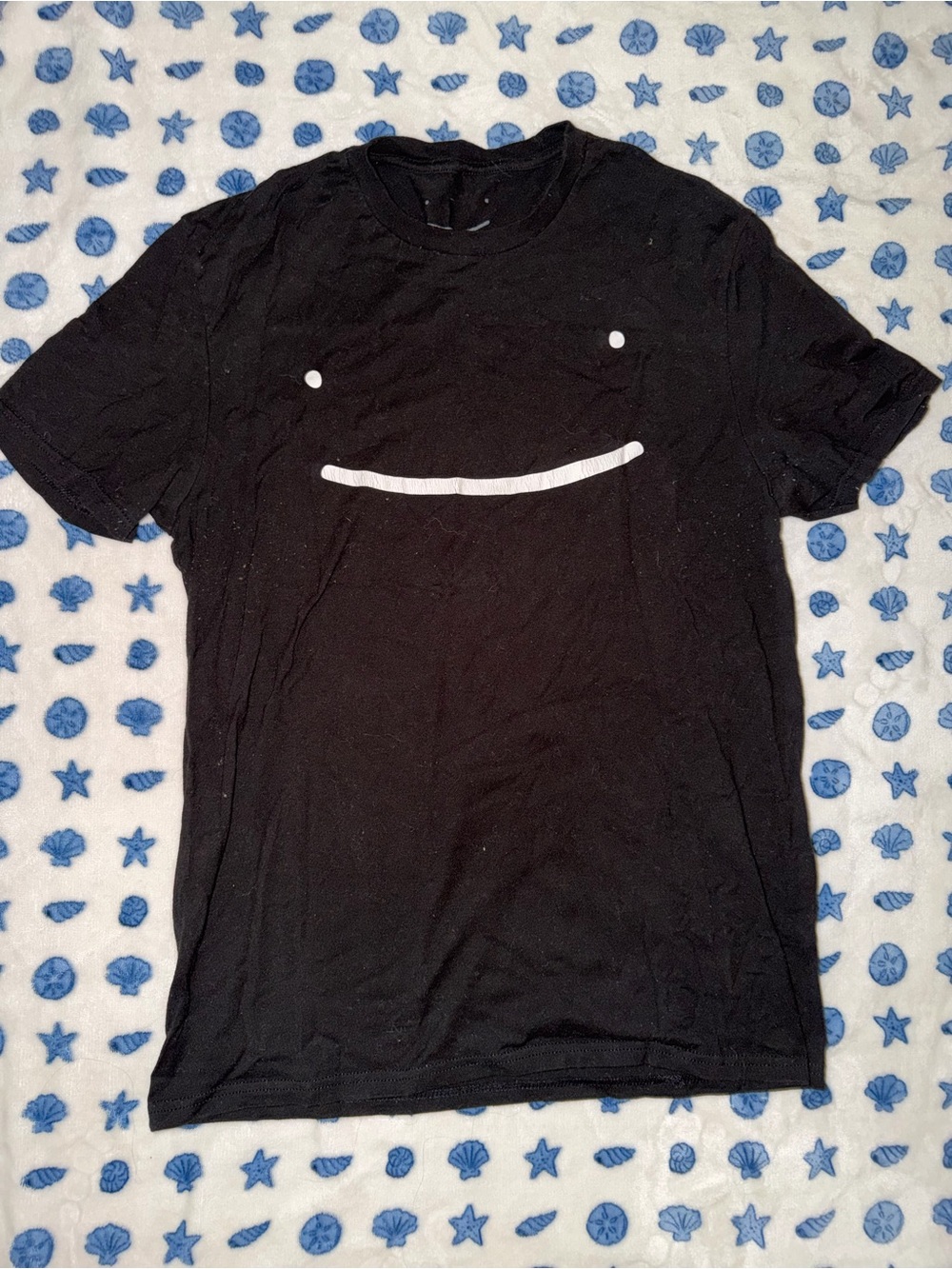 Dream Black T-shirt with White Smile Logo